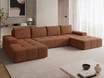 Falor 5-personers U-formet sovesofa - brun - Møbler - Sofaer - Sovesofaer
