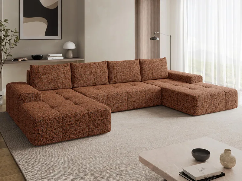 Falor 5-personers U-formet sovesofa - brun - Møbler - Sofaer - Sovesofaer