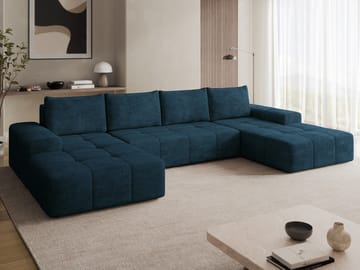 Falor 5-personers U-formet sovesofa - blå - Møbler - Sofaer - Sovesofaer