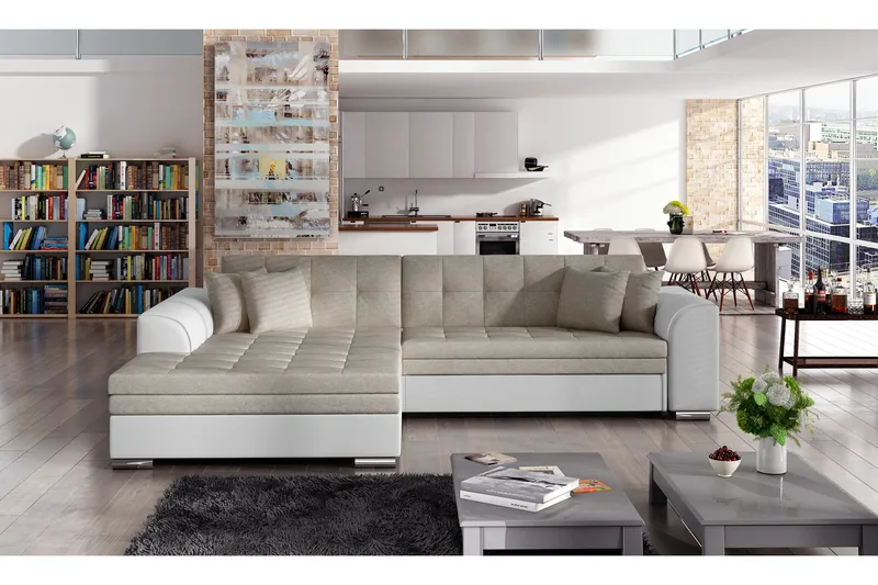 Falseti sovesofa - Beige/Hvid - Møbler - Sofaer - Sovesofaer