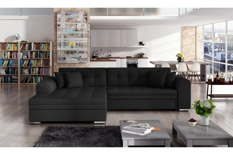 Falseti sovesofa - Sort - Møbler - Sofaer - Sovesofaer