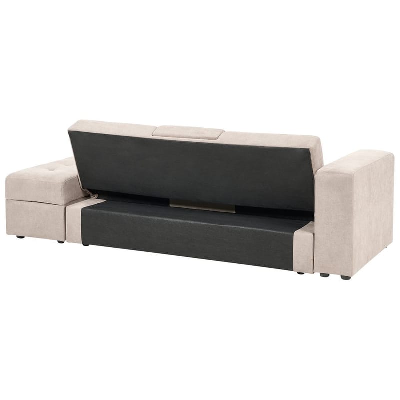 Falster 3-personers Sovesofa 90x150 cm med Opbevaring i Stof - Taupe - Møbler - Sofaer - Sovesofaer