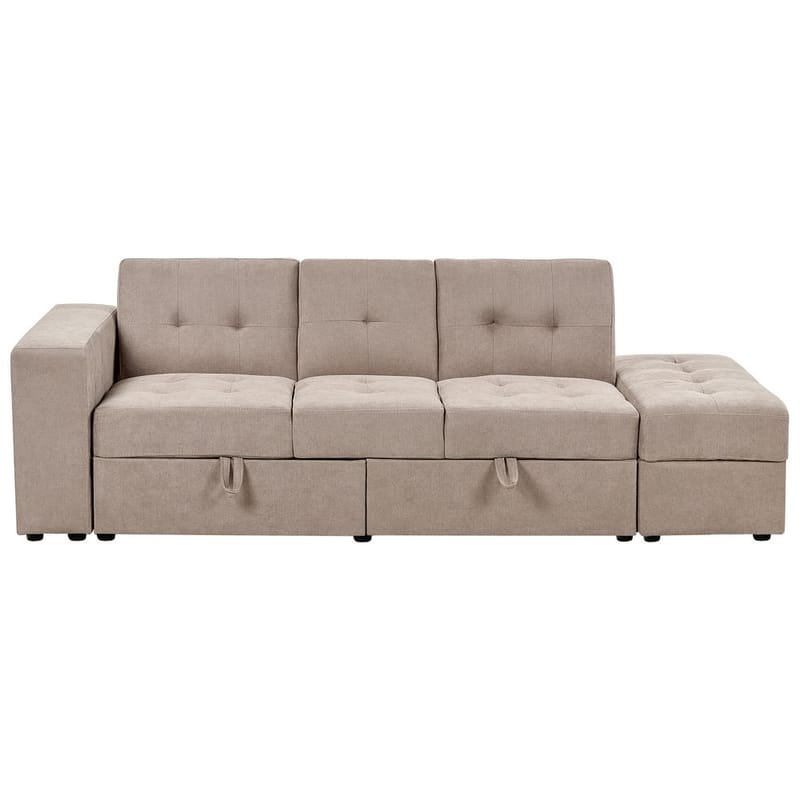 Falster 3-personers Sovesofa 90x150 cm med Opbevaring i Stof, Taupe