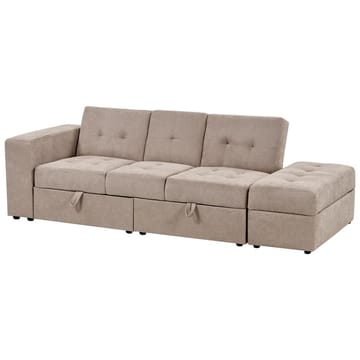 Falster 3-personers Sovesofa 90x150 cm med Opbevaring i Stof - Taupe - Møbler - Sofaer - Sovesofaer