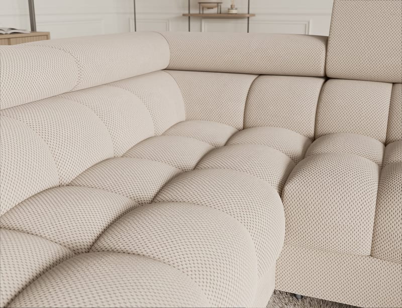 Fectory 6-personers Bubblig hjørnesovesofa med chaiselong og opbevaring venstre - Calmora 18 - Møbler - Sofaer - Sovesofaer