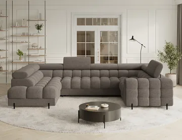Fectory 6-personers Bubblig hjørnesovesofa med chaiselong og opbevaring venstre - Royal 20 - Møbler - Sofaer - Sovesofaer