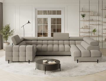 Fectory 6-personers Bubblig hjørnesovesofa med chaiselong og opbevaring højre - Aura 18 - Møbler - Sofaer - Sovesofaer