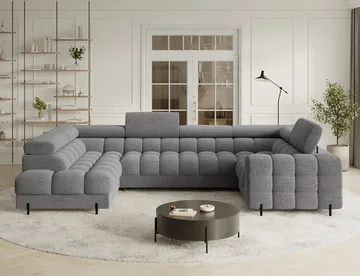 Fectory 6-personers Bubblig hjørnesovesofa med chaiselong og opbevaring venstre - Royal 03 - Møbler - Sofaer - Sovesofaer