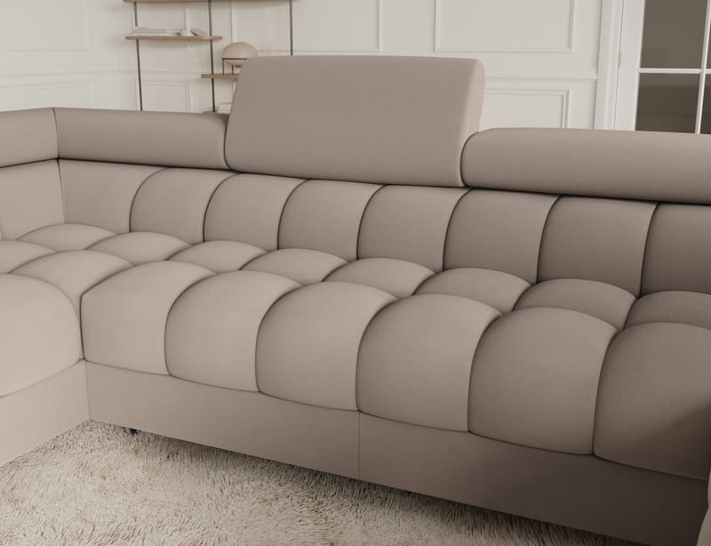 Fectory 6-personers Bubblig hjørnesovesofa med chaiselong og opbevaring venstre - Sola 18 - Møbler - Sofaer - Sovesofaer