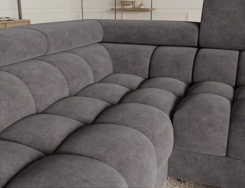 Fectory 6-personers Bubblig hjørnesovesofa med chaiselong og opbevaring venstre - Aura 04 - Møbler - Sofaer - Sovesofaer
