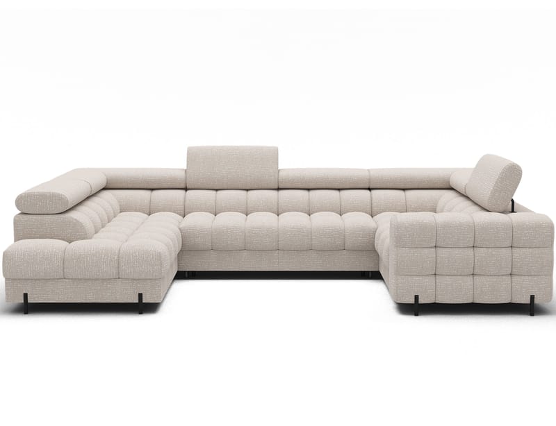 Fectory 6-personers Bubblig hjørnesovesofa med chaiselong og opbevaring venstre - Baffix 20 - Møbler - Sofaer - Sovesofaer