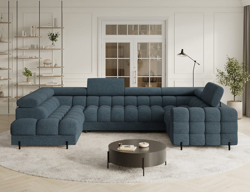 Fectory 6-personers Bubblig hjørnesovesofa med chaiselong og opbevaring venstre - Jaffray 40 - Møbler - Sofaer - Sovesofaer