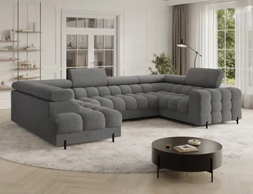 Fectory 6-personers Bubblig hjørnesovesofa med chaiselong og opbevaring venstre - Royal 03 - Møbler - Sofaer - Sovesofaer