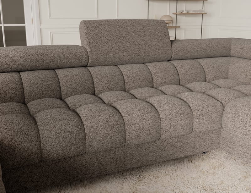 Fectory 6-personers Bubblig hjørnesovesofa med chaiselong og opbevaring højre - Royal 20 - Møbler - Sofaer - Sovesofaer