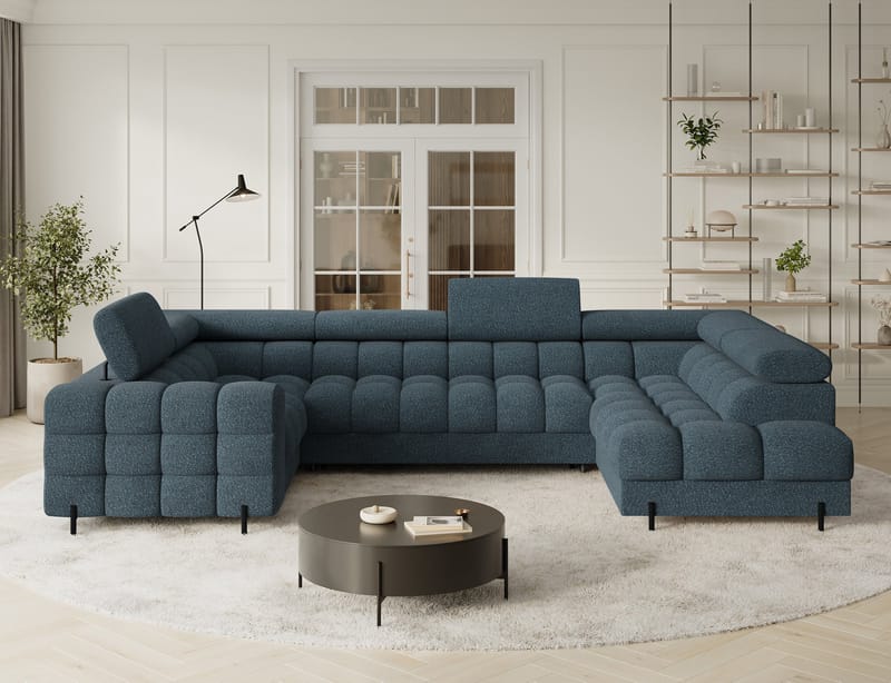 Fectory 6-personers Bubblig hjørnesovesofa med chaiselong og opbevaring højre - Jaffray 40 - Møbler - Sofaer - Sovesofaer