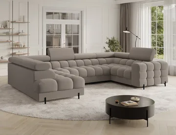 Fectory 6-personers Bubblig hjørnesovesofa med chaiselong og opbevaring venstre - Sola 18 - Møbler - Sofaer - Sovesofaer