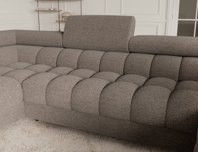 Fectory 6-personers Bubblig hjørnesovesofa med chaiselong og opbevaring venstre - Royal 20 - Møbler - Sofaer - Sovesofaer