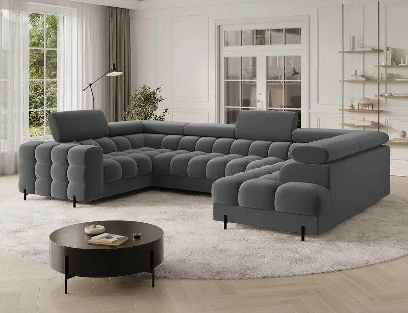 Fectory 6-personers Bubblig hjørnesovesofa med chaiselong og opbevaring højre - Sola 06 - Møbler - Sofaer - Sovesofaer