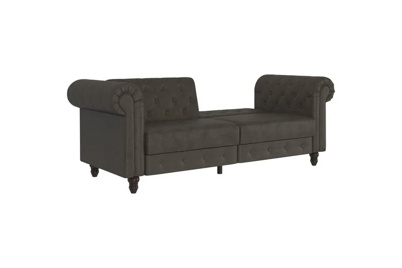 Sovesofa Felix 236x87x83 cm, Antracit, Mikrofiber/Træ/Metal - 236x87x83 cm, Antracit, Mikrofiber/Træ/Metal - Møbler - Sofaer - Sovesofaer