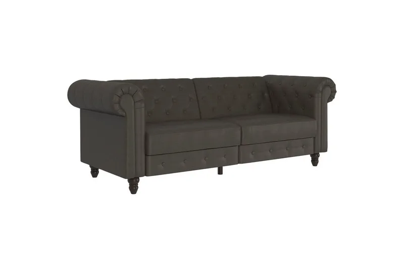 Sovesofa Felix 236x87x83 cm, Antracit, Mikrofiber/Træ/Metal - 236x87x83 cm, Antracit, Mikrofiber/Træ/Metal - Møbler - Sofaer - Sovesofaer