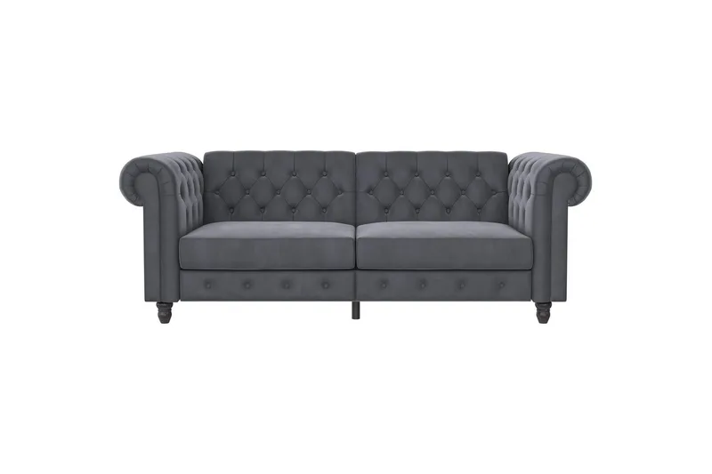 Sovesofa Felix 236x87x83 cm, Antracit, Velour - 236x87x83 cm, Antracit, Velour - Møbler - Sofaer - Sovesofaer
