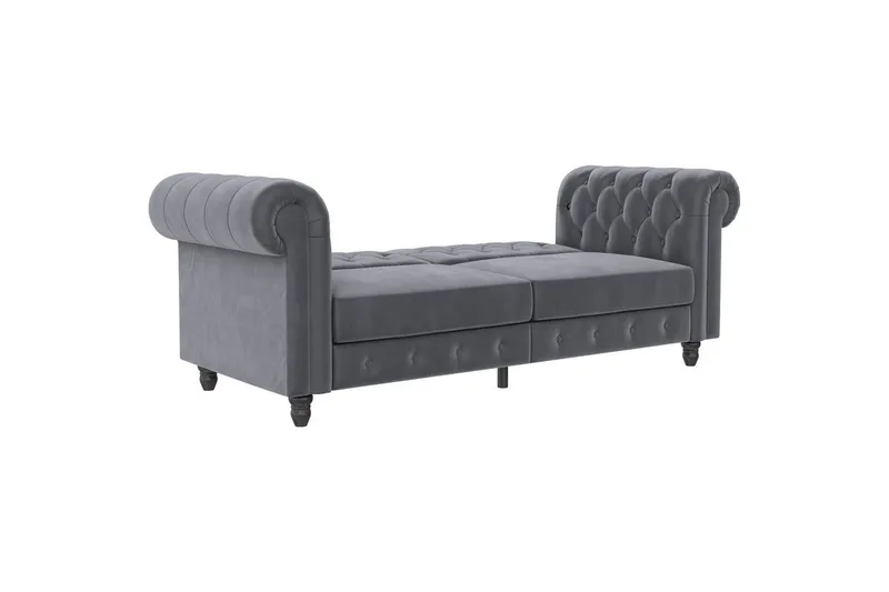 Sovesofa Felix 236x87x83 cm, Antracit, Velour - 236x87x83 cm, Antracit, Velour - Møbler - Sofaer - Sovesofaer