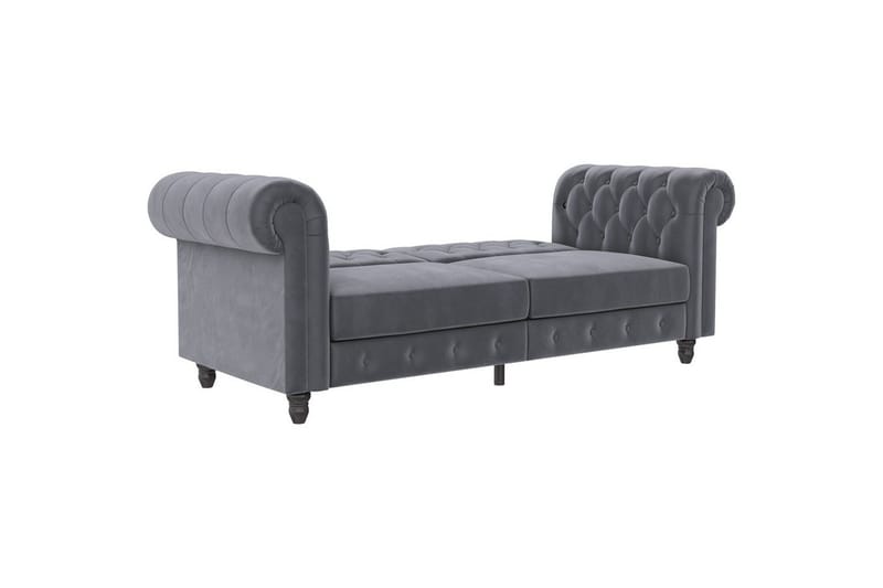Sovesofa Felix 236x87x83 cm, Antracit, Velour - 236x87x83 cm, Antracit, Velour - Møbler - Sofaer - Sovesofaer