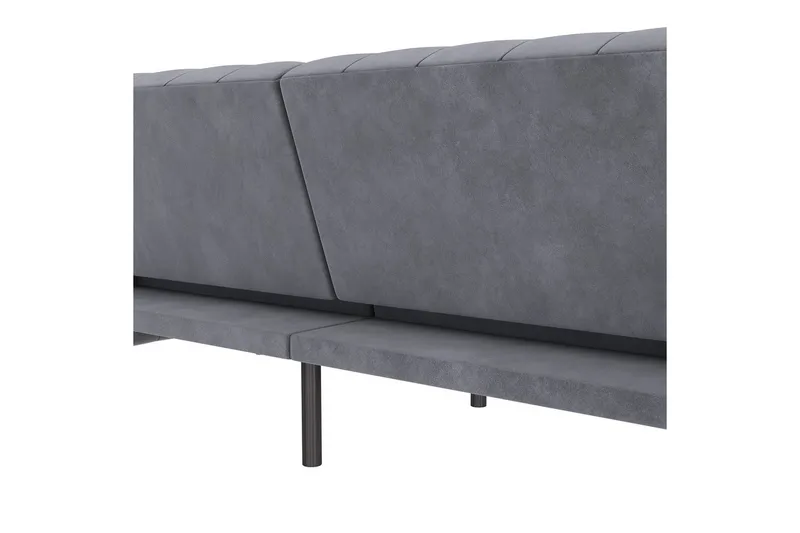 Sovesofa Felix 236x87x83 cm, Antracit, Velour - 236x87x83 cm, Antracit, Velour - Møbler - Sofaer - Sovesofaer