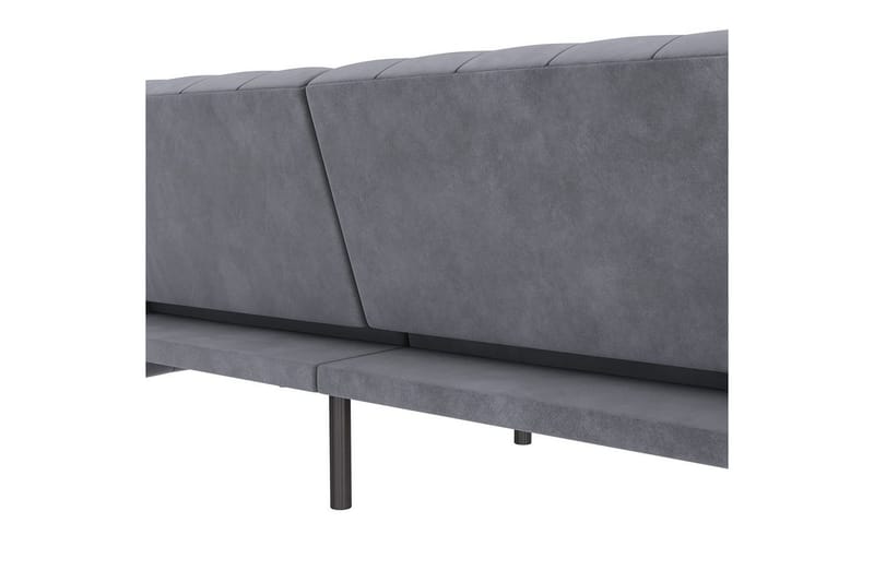 Sovesofa Felix 236x87x83 cm, Antracit, Velour - 236x87x83 cm, Antracit, Velour - Møbler - Sofaer - Sovesofaer