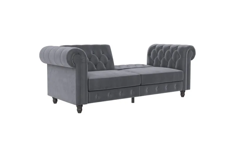 Sovesofa Felix 236x87x83 cm, Antracit, Velour - 236x87x83 cm, Antracit, Velour - Møbler - Sofaer - Sovesofaer