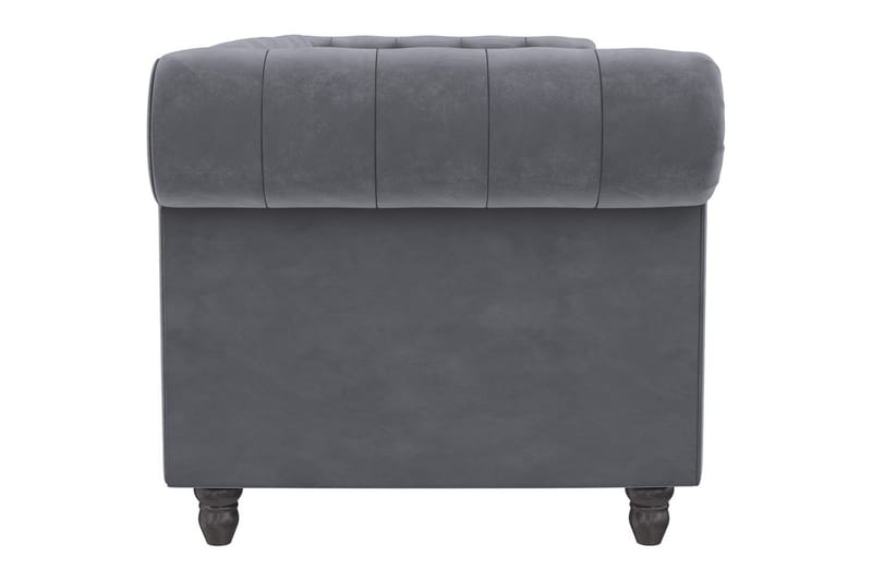 Sovesofa Felix 236x87x83 cm, Antracit, Velour - 236x87x83 cm, Antracit, Velour - Møbler - Sofaer - Sovesofaer