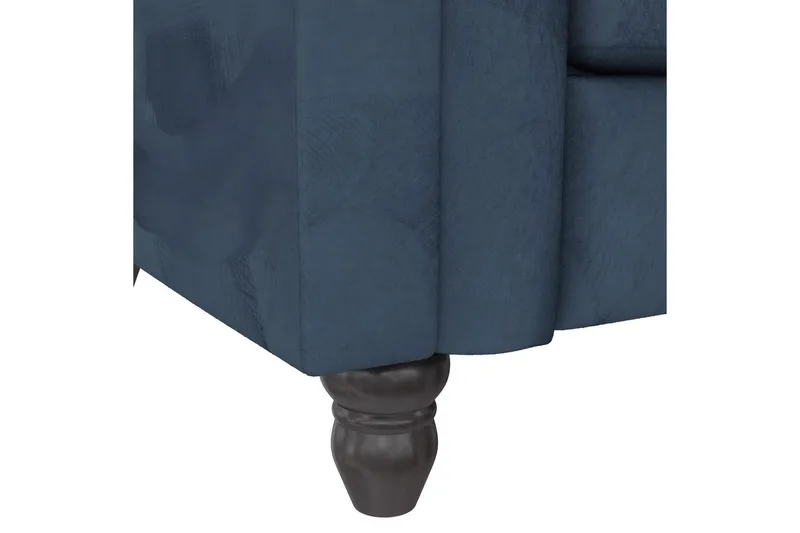 Sovesofa Felix 236x87x83 cm, Blå, Velour - 236x87x83 cm, Blå, Velour - Møbler - Sofaer - Sovesofaer