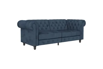 Sovesofa Felix 236x87x83 cm, Blå, Velour