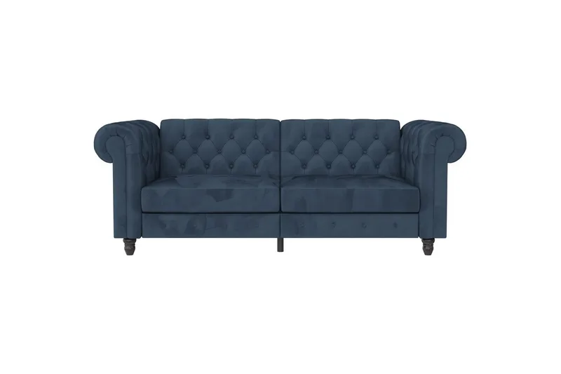Sovesofa Felix 236x87x83 cm, Blå, Velour - 236x87x83 cm, Blå, Velour - Møbler - Sofaer - Sovesofaer
