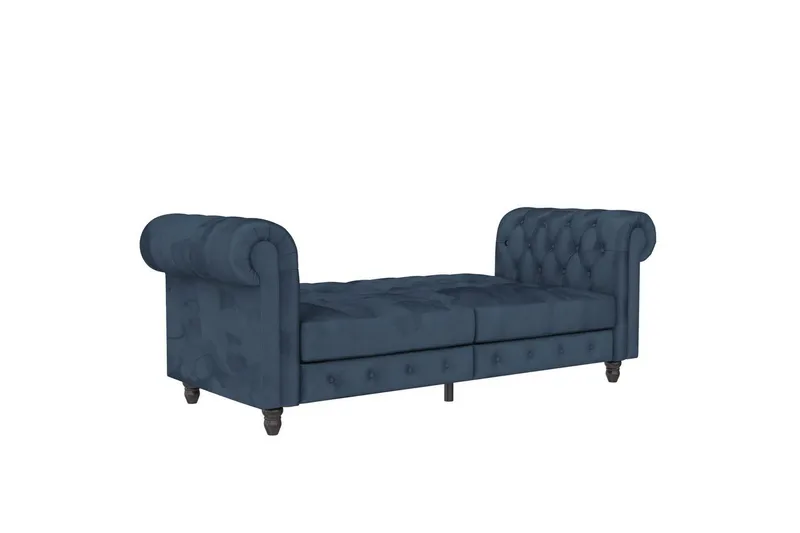 Sovesofa Felix 236x87x83 cm, Blå, Velour - 236x87x83 cm, Blå, Velour - Møbler - Sofaer - Sovesofaer