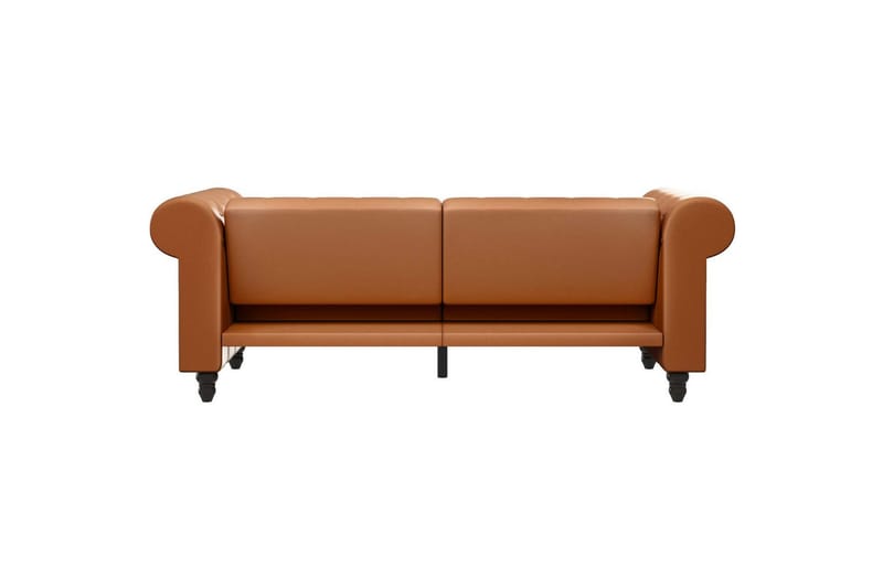 Sovesofa Felix 236x87x83 cm, Cognac, PU/Træ/Metal - 236x87x83 cm, Cognac, PU/Træ/Metal - Møbler - Sofaer - Sovesofaer