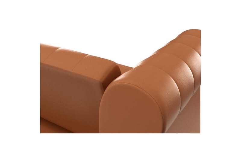 Sovesofa Felix 236x87x83 cm, Cognac, PU/Træ/Metal - 236x87x83 cm, Cognac, PU/Træ/Metal - Møbler - Sofaer - Sovesofaer