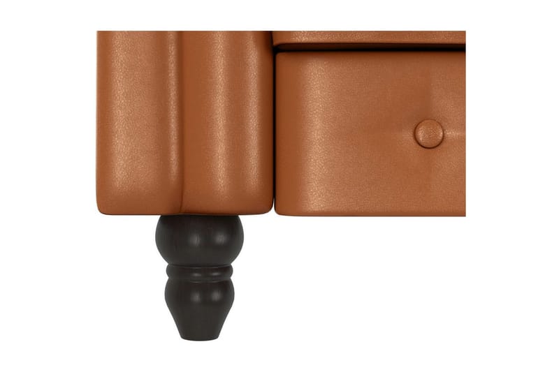 Sovesofa Felix 236x87x83 cm, Cognac, PU/Træ/Metal - 236x87x83 cm, Cognac, PU/Træ/Metal - Møbler - Sofaer - Sovesofaer