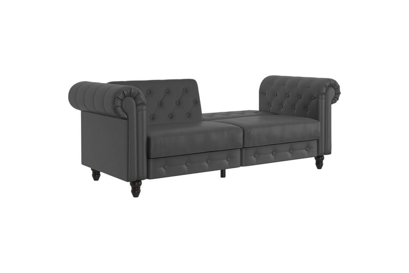 Sovesofa Felix 236x87x83 cm, Grå, PU/Træ/Metal - 236x87x83 cm, Grå, PU/Træ/Metal - Møbler - Sofaer - Sovesofaer