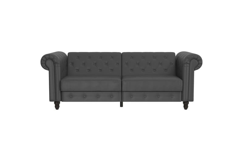 Sovesofa Felix 236x87x83 cm, Grå, PU/Træ/Metal - 236x87x83 cm, Grå, PU/Træ/Metal - Møbler - Sofaer - Sovesofaer