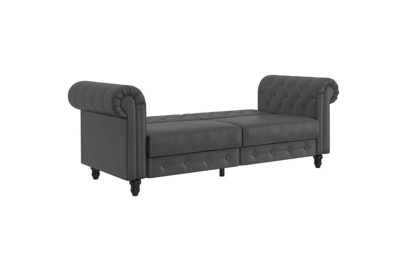 Sovesofa Felix 236x87x83 cm, Grå, PU/Træ/Metal - 236x87x83 cm, Grå, PU/Træ/Metal - Møbler - Sofaer - Sovesofaer