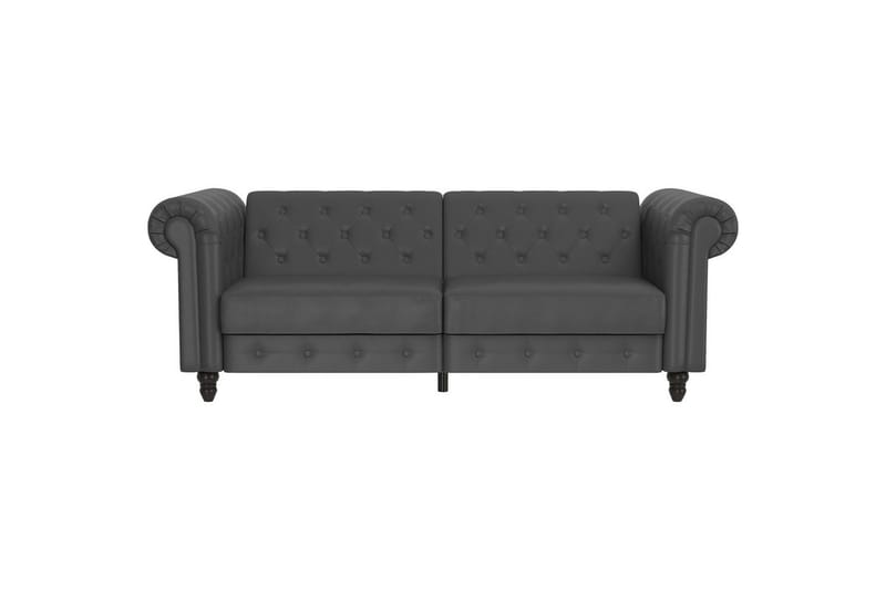 Sovesofa Felix 236x87x83 cm, Grå, PU/Træ/Metal - 236x87x83 cm, Grå, PU/Træ/Metal - Møbler - Sofaer - Sovesofaer