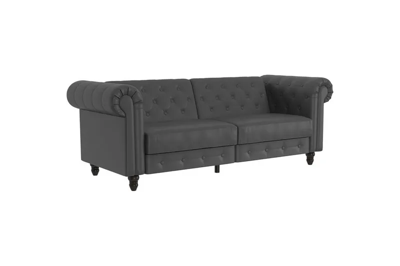 Sovesofa Felix 236x87x83 cm, Grå, PU/Træ/Metal - 236x87x83 cm, Grå, PU/Træ/Metal - Møbler - Sofaer - Sovesofaer