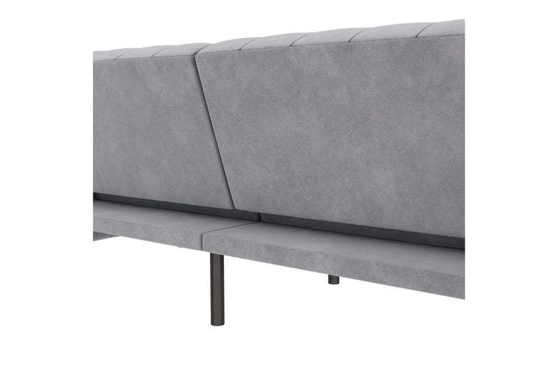 Sovesofa Felix 236x87x83 cm, Lys Grå, Velour - 236x87x83 cm, Lys Grå, Velour - Møbler - Sofaer - Sovesofaer