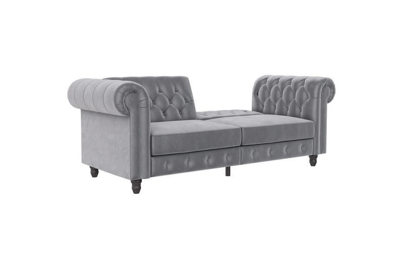 Sovesofa Felix 236x87x83 cm, Lys Grå, Velour - 236x87x83 cm, Lys Grå, Velour - Møbler - Sofaer - Sovesofaer