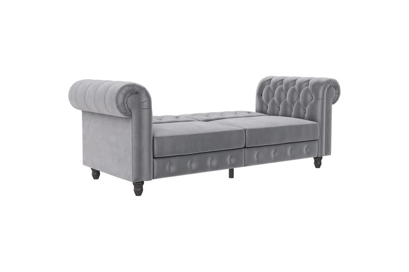 Sovesofa Felix 236x87x83 cm, Lys Grå, Velour - 236x87x83 cm, Lys Grå, Velour - Møbler - Sofaer - Sovesofaer