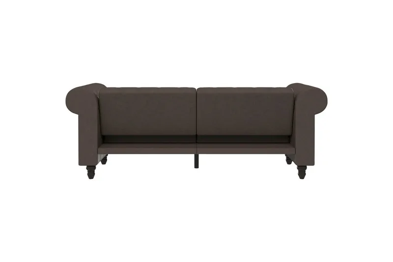 Sovesofa Felix 236x87x83 cm, Mørkebrun, Mikrofiber/Træ/Metal - 236x87x83 cm, Mørkebrun, Mikrofiber/Træ/Metal - Møbler - Sofaer - Sovesofaer