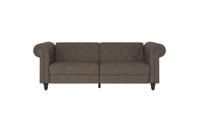 Sovesofa Felix 236x87x83 cm, Mørkebrun, Mikrofiber/Træ/Metal - 236x87x83 cm, Mørkebrun, Mikrofiber/Træ/Metal - Møbler - Sofaer - Sovesofaer