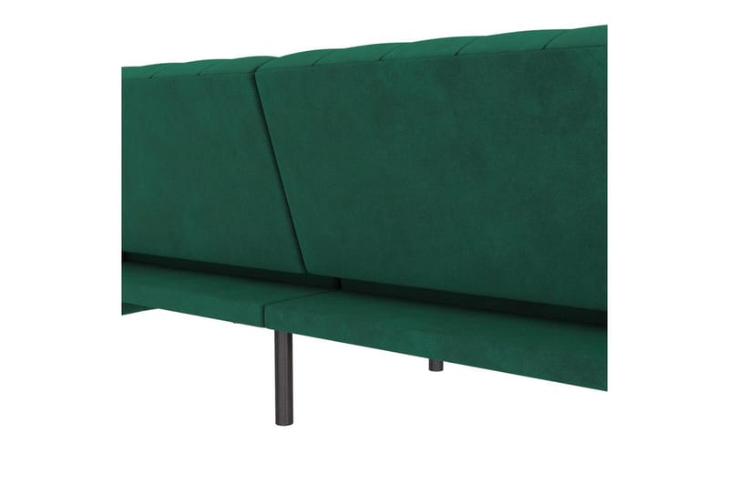 Sovesofa Felix 236x87x83 cm, Mørkegrøn, Velour - 236x87x83 cm, Mørkegrøn, Velour - Møbler - Sofaer - Sovesofaer