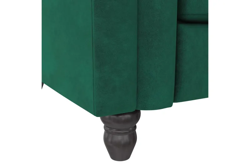 Sovesofa Felix 236x87x83 cm, Mørkegrøn, Velour - 236x87x83 cm, Mørkegrøn, Velour - Møbler - Sofaer - Sovesofaer